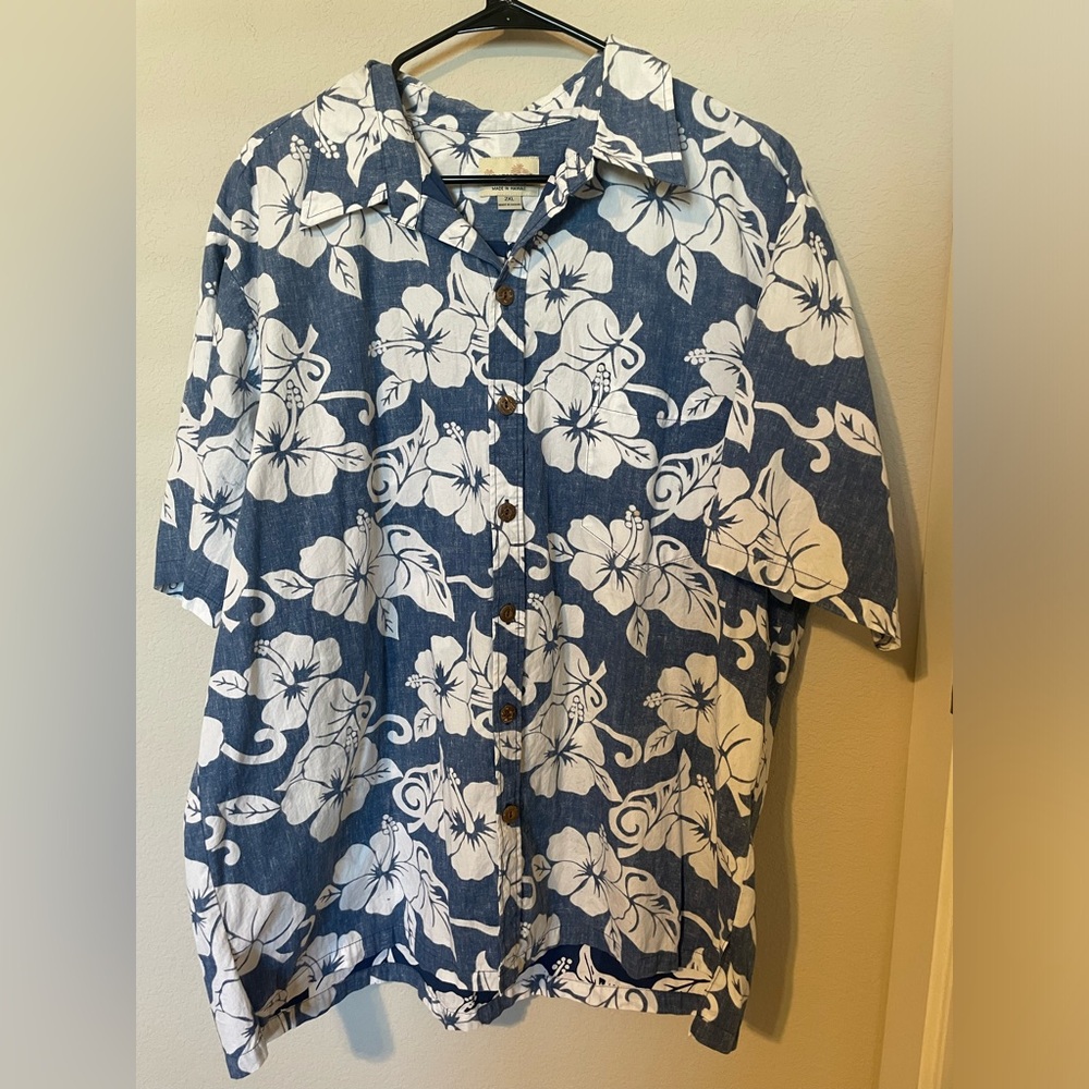 Men’s Paradise Bay Vintage Floral Hawaiian Shirt XXL